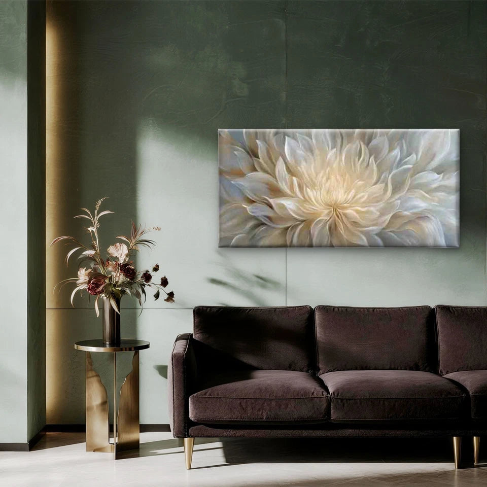 Ethereal Bloom Abstract Floral Wall Art Canvas Office Home Room Framed 120x60cm - Bella Home Decor