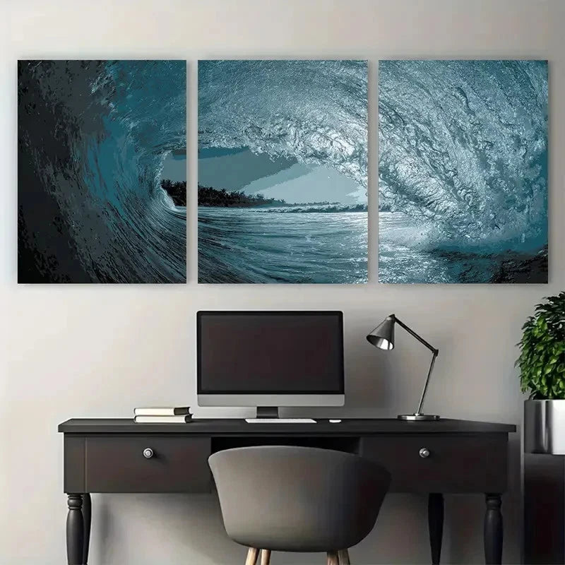 3pcs Beach House Décor Summer Coastal Perfect Wall Art Set Canvas Framed 40x60cm - High Quality Print 100% Australian Made Wall Canvas Ready to Hang - Bella Home Decor