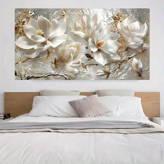 Classic European-Style Golden Wall Art Canvas Office Home Room Framed 120x60cm
