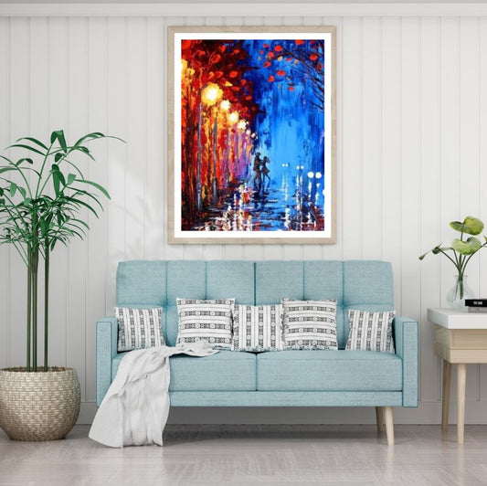 Colorful Street View Oil Painting Home Decor Premium Quality Poster Print Choose Your Sizes