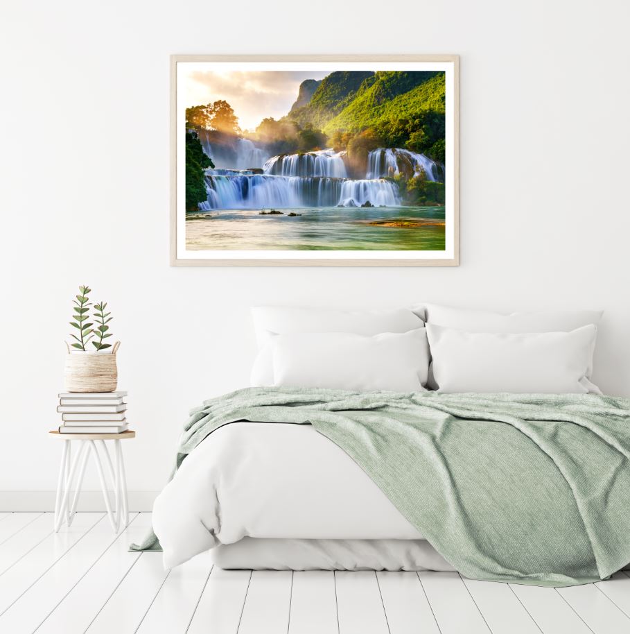 Stunning Waterfall Scenery View Home Decor Premium Quality Poster Print Choose Your Sizes