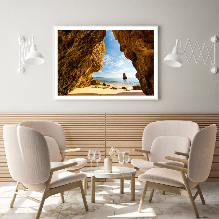 Sea Cave Sunset Scenery View Home Decor Premium Quality Poster Print Choose Your Sizes