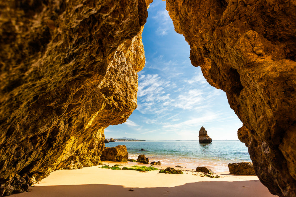 Sea Cave Sunset Scenery View Home Decor Premium Quality Poster Print Choose Your Sizes