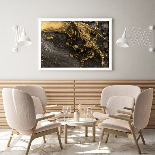 Colorful Gold & Brown Abstract Design Home Decor Premium Quality Poster Print Choose Your Sizes