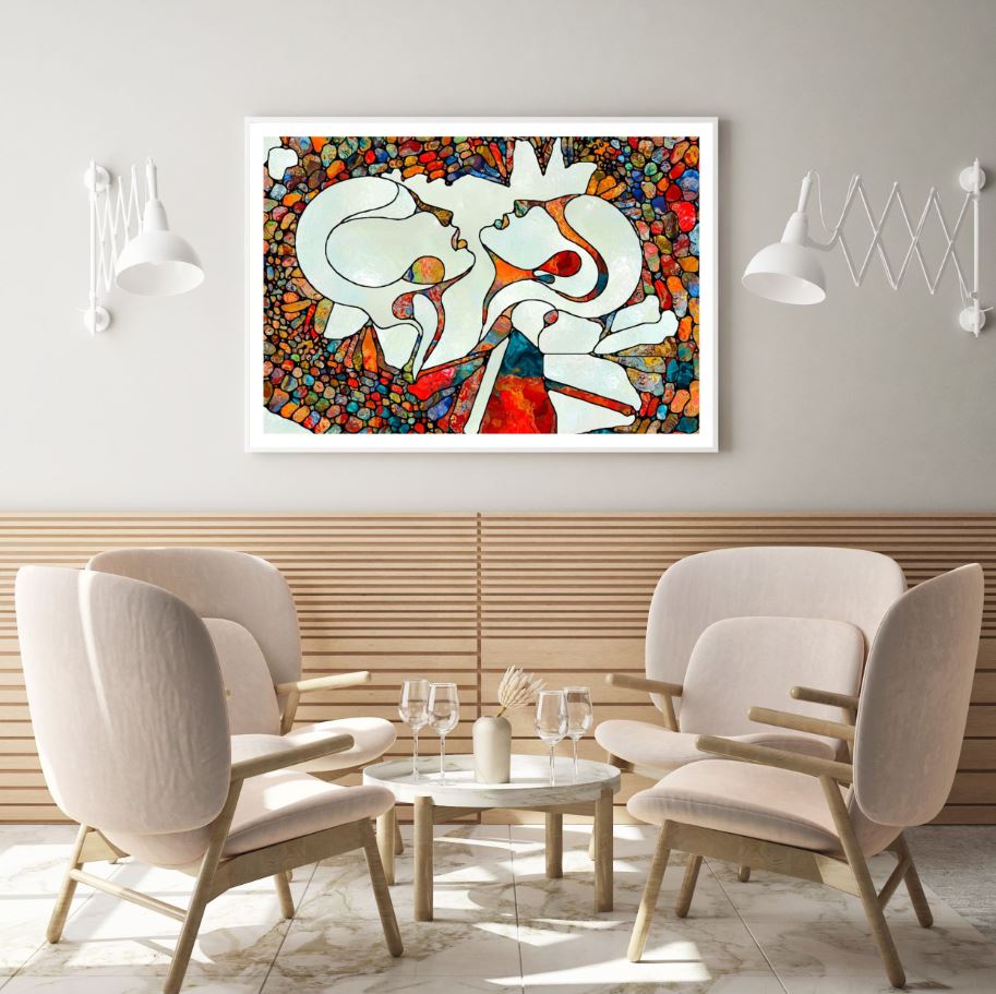Faces Mosaic Abstract Design Home Decor Premium Quality Poster Print Choose Your Sizes