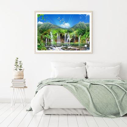 Waterfall Scenery Photograph Home Decor Premium Quality Poster Print Choose Your Sizes
