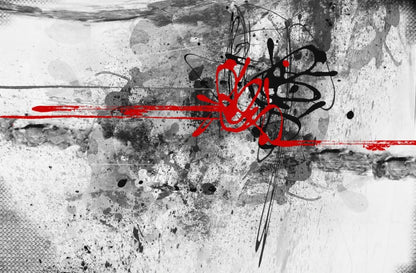 Red & B&W Abstract Painting Home Decor Premium Quality Poster Print Choose Your Sizes