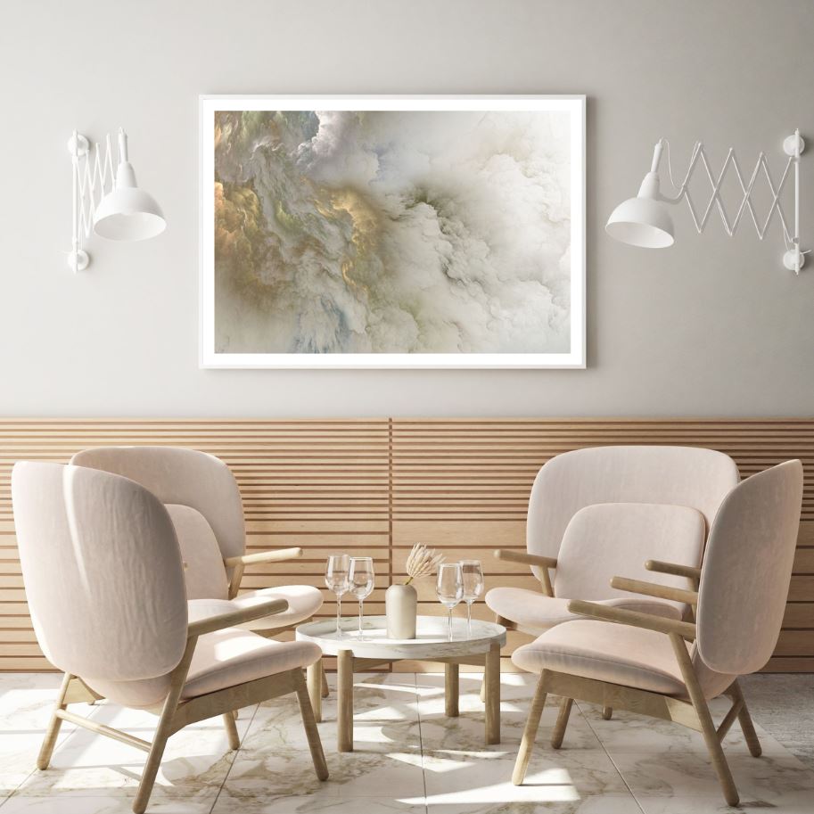 Grey & Gold Abstract Design Home Decor Premium Quality Poster Print Choose Your Sizes