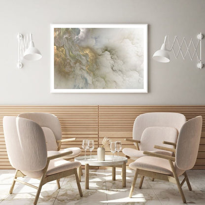 Grey & Gold Abstract Design Home Decor Premium Quality Poster Print Choose Your Sizes