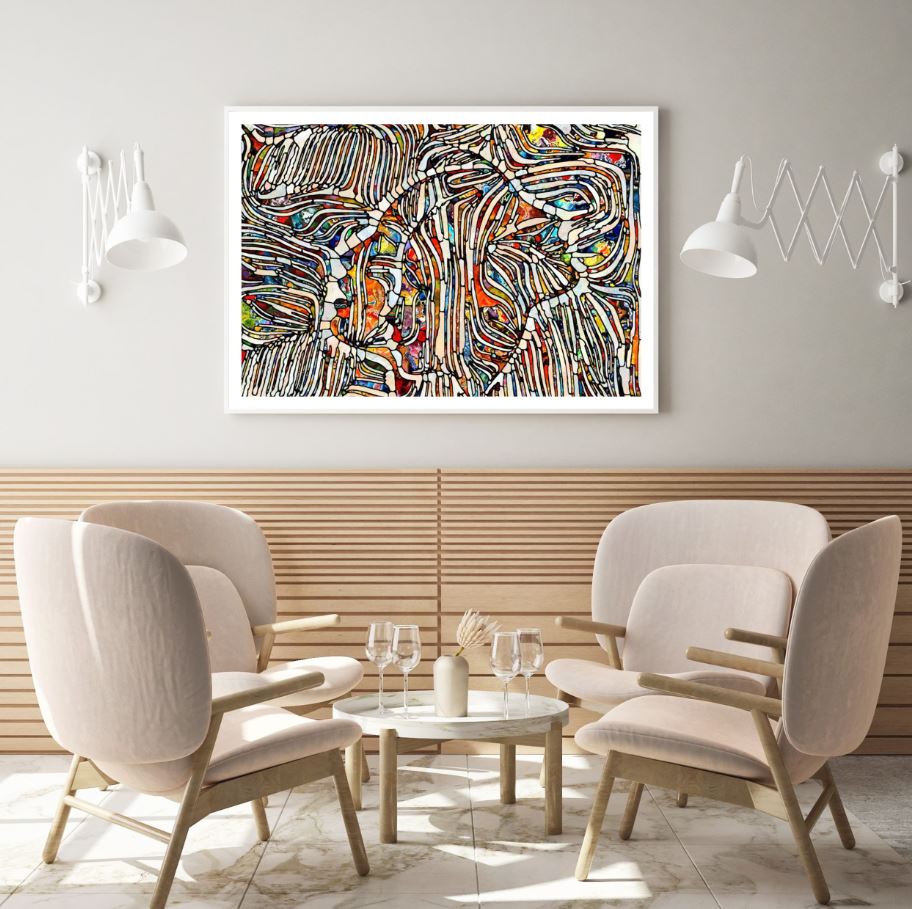 Faces Mosaic Abstract Design Home Decor Premium Quality Poster Print Choose Your Sizes