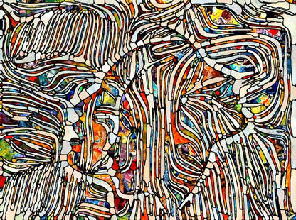 Faces Mosaic Abstract Design Home Decor Premium Quality Poster Print Choose Your Sizes