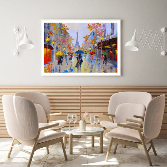 Colorful Eiffel Tower & Street Home Decor Premium Quality Poster Print Choose Your Sizes