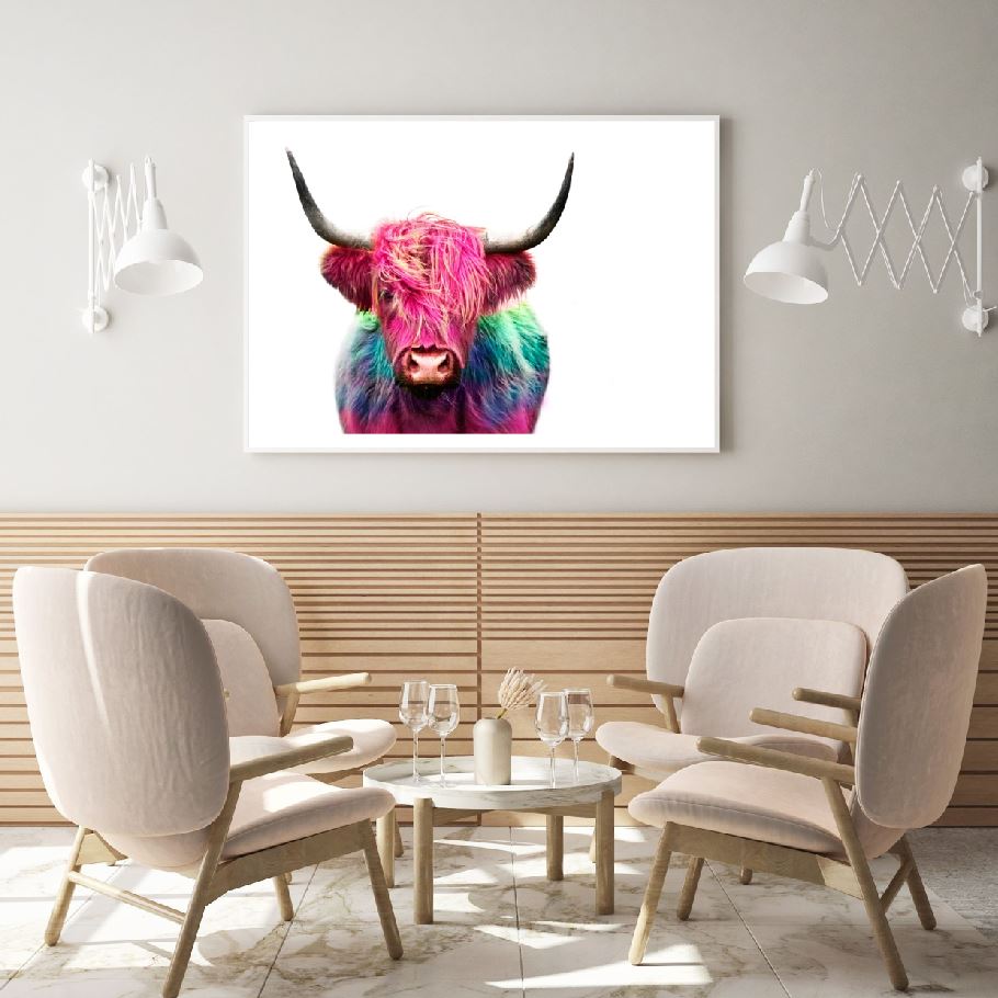 Highland Cow Portrait Photograph Home Decor Premium Quality Poster Print Choose Your Sizes