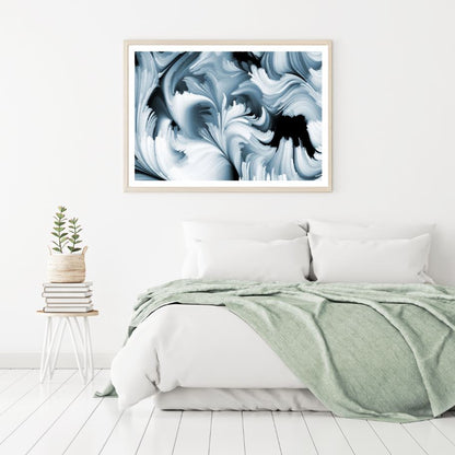 Grey & White Abstract Design Home Decor Premium Quality Poster Print Choose Your Sizes