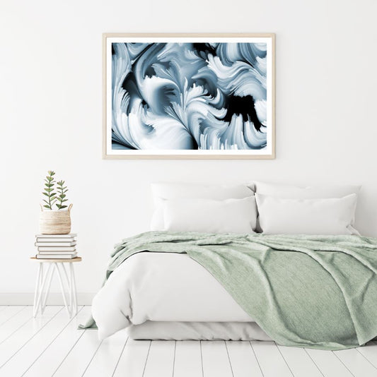 Grey & White Abstract Design Home Decor Premium Quality Poster Print Choose Your Sizes
