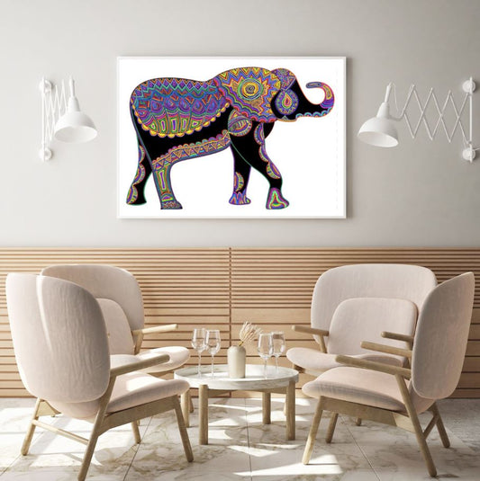 Colorful Elephant Pattern Design Home Decor Premium Quality Poster Print Choose Your Sizes