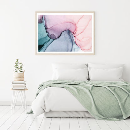 Pink & Blue Abstract Design Home Decor Premium Quality Poster Print Choose Your Sizes