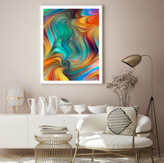 Colorful Abstract Shapes Design Home Decor Premium Quality Poster Print Choose Your Sizes