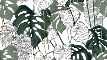 Wallpaper Murals Peel and Stick Removable Stunning Leafy Art High Quality