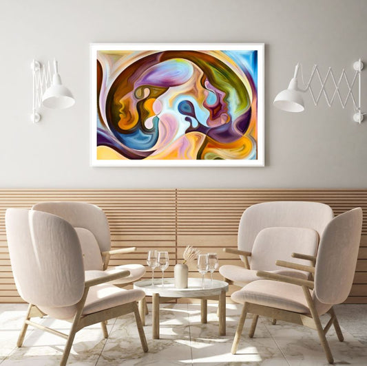 Colorful Faces Abstract Design Home Decor Premium Quality Poster Print Choose Your Sizes