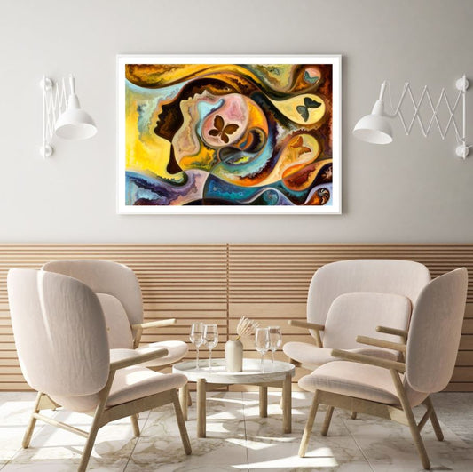 Colorful Abstract Faces Design Home Decor Premium Quality Poster Print Choose Your Sizes