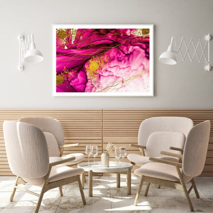 Pink & Gold Abstract Design Home Decor Premium Quality Poster Print Choose Your Sizes