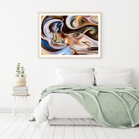 Colorful Abstract Faces Design Home Decor Premium Quality Poster Print Choose Your Sizes