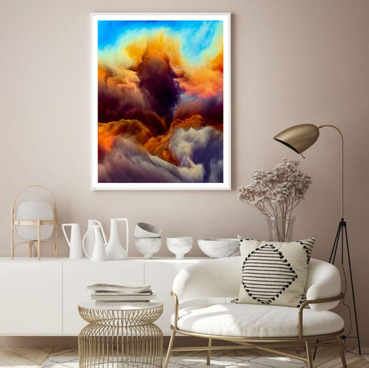 Colorful Clouds Abstract Design Home Decor Premium Quality Poster Print Choose Your Sizes