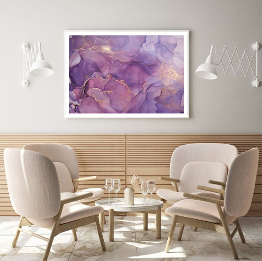 Pink Purple & Gold Abstract Home Decor Premium Quality Poster Print Choose Your Sizes