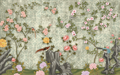 Floral & Birds Painting Print 100% Australian Made