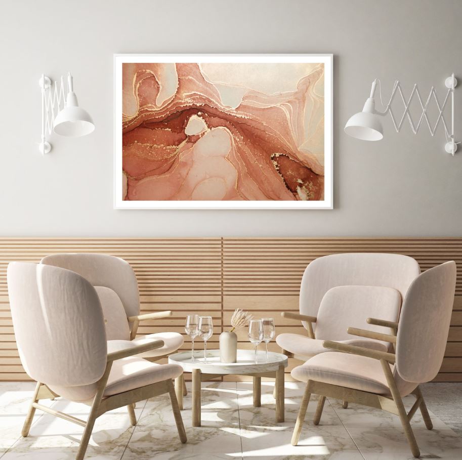 Brown & Gold Abstract Design Home Decor Premium Quality Poster Print Choose Your Sizes