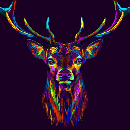 Deer Portrait Abstract Design Home Decor Premium Quality Poster Print Choose Your Sizes