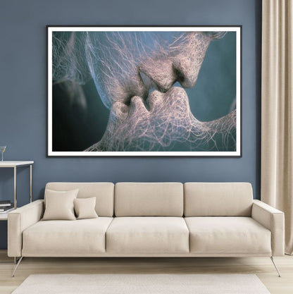 Couple Kissing Abstract Design Home Decor Premium Quality Poster Print Choose Your Sizes