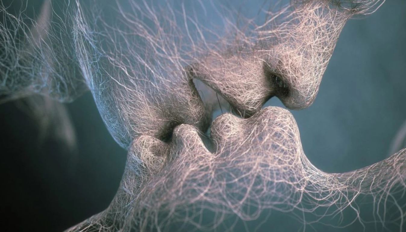Couple Kissing Abstract Design Home Decor Premium Quality Poster Print Choose Your Sizes