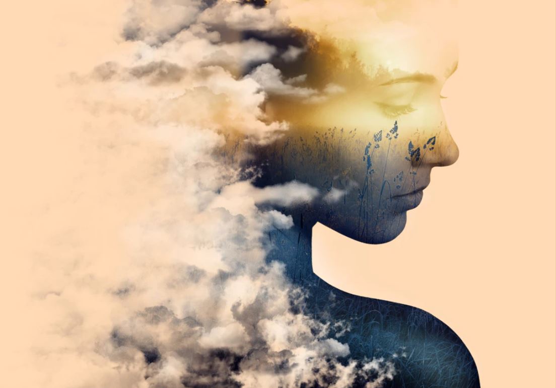 Girl Face Cloud Abstract Design Home Decor Premium Quality Poster Print Choose Your Sizes