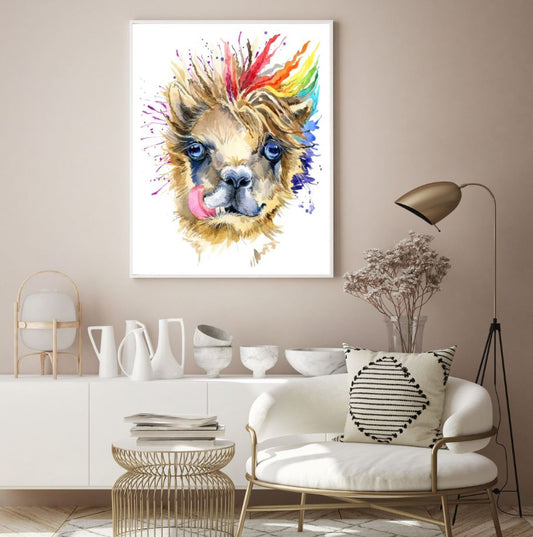 Dog Portrait Abstract Painting Home Decor Premium Quality Poster Print Choose Your Sizes