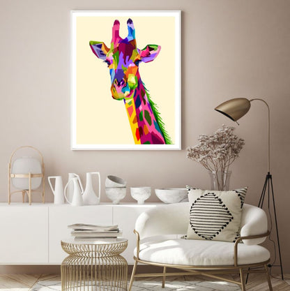 Giraffe Portrait Abstract Design Home Decor Premium Quality Poster Print Choose Your Sizes