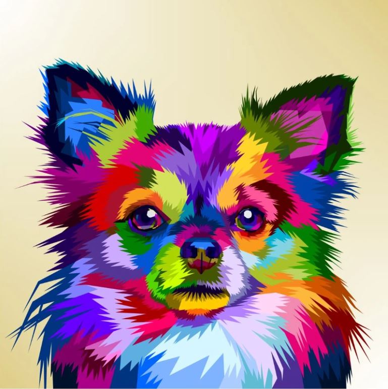Dog Portrait Abstract Design Home Decor Premium Quality Poster Print Choose Your Sizes