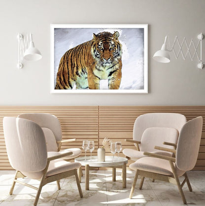 Tiger Walking Oil Painting Home Decor Premium Quality Poster Print Choose Your Sizes