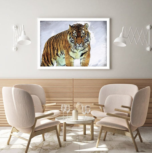 Tiger Walking Oil Painting Home Decor Premium Quality Poster Print Choose Your Sizes