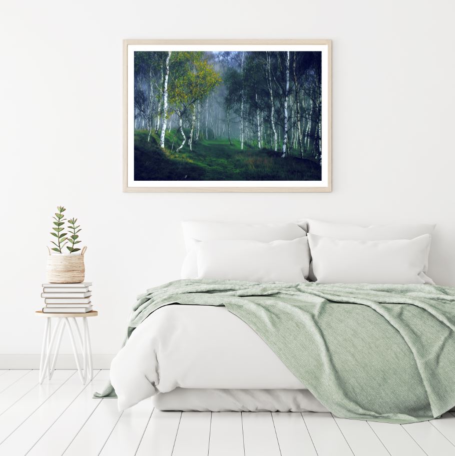 Misty Forest Oil Painting Home Decor Premium Quality Poster Print Choose Your Sizes