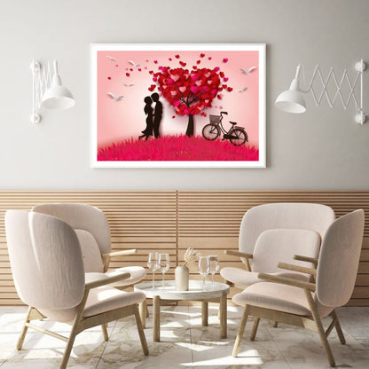 Couple & Heart Tree Vector Design Home Decor Premium Quality Poster Print Choose Your Sizes