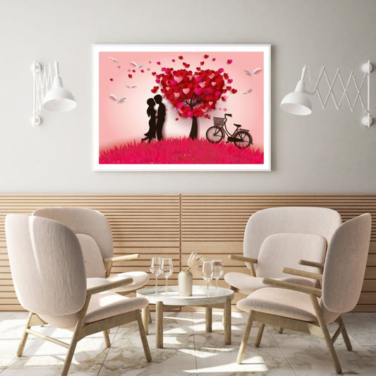 Couple & Heart Tree Vector Design Home Decor Premium Quality Poster Print Choose Your Sizes