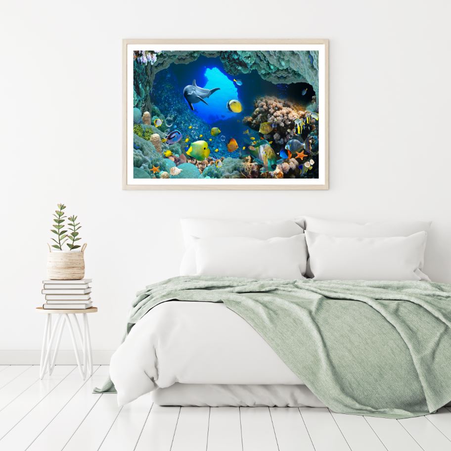 Underwater Fish Scenery View Home Decor Premium Quality Poster Print Choose Your Sizes