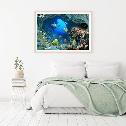 Underwater Fish Scenery View Home Decor Premium Quality Poster Print Choose Your Sizes