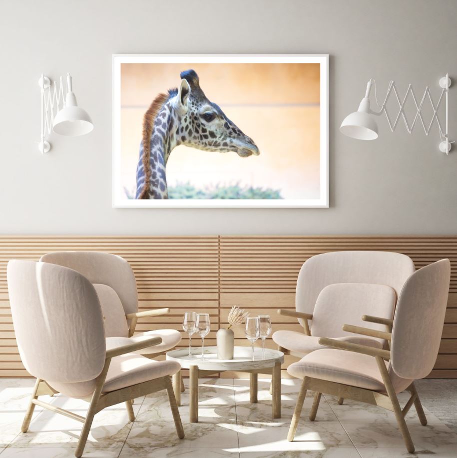 Giraffe Portrait Photograph Home Decor Premium Quality Poster Print Choose Your Sizes