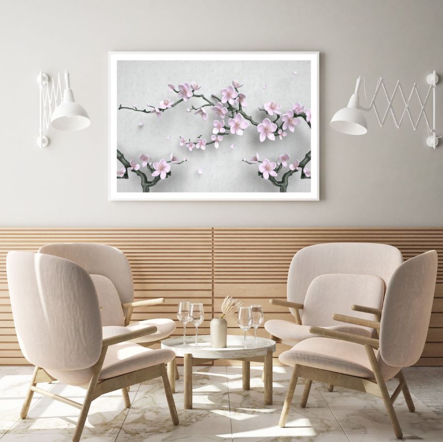 3D Flower Tree Branch Design Home Decor Premium Quality Poster Print Choose Your Sizes