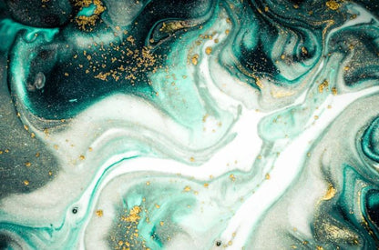 Green & Gold Abstract Design Home Decor Premium Quality Poster Print Choose Your Sizes
