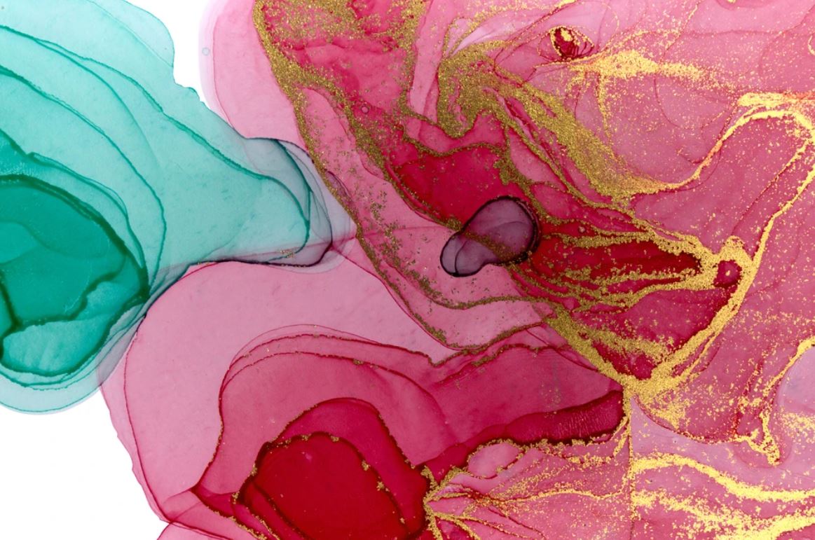 Pink & Green Abstract Design Home Decor Premium Quality Poster Print Choose Your Sizes