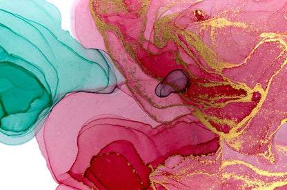 Pink & Green Abstract Design Home Decor Premium Quality Poster Print Choose Your Sizes